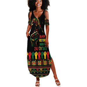 When I'm Born I'm Black Summer Maxi Dress Black History Black Month