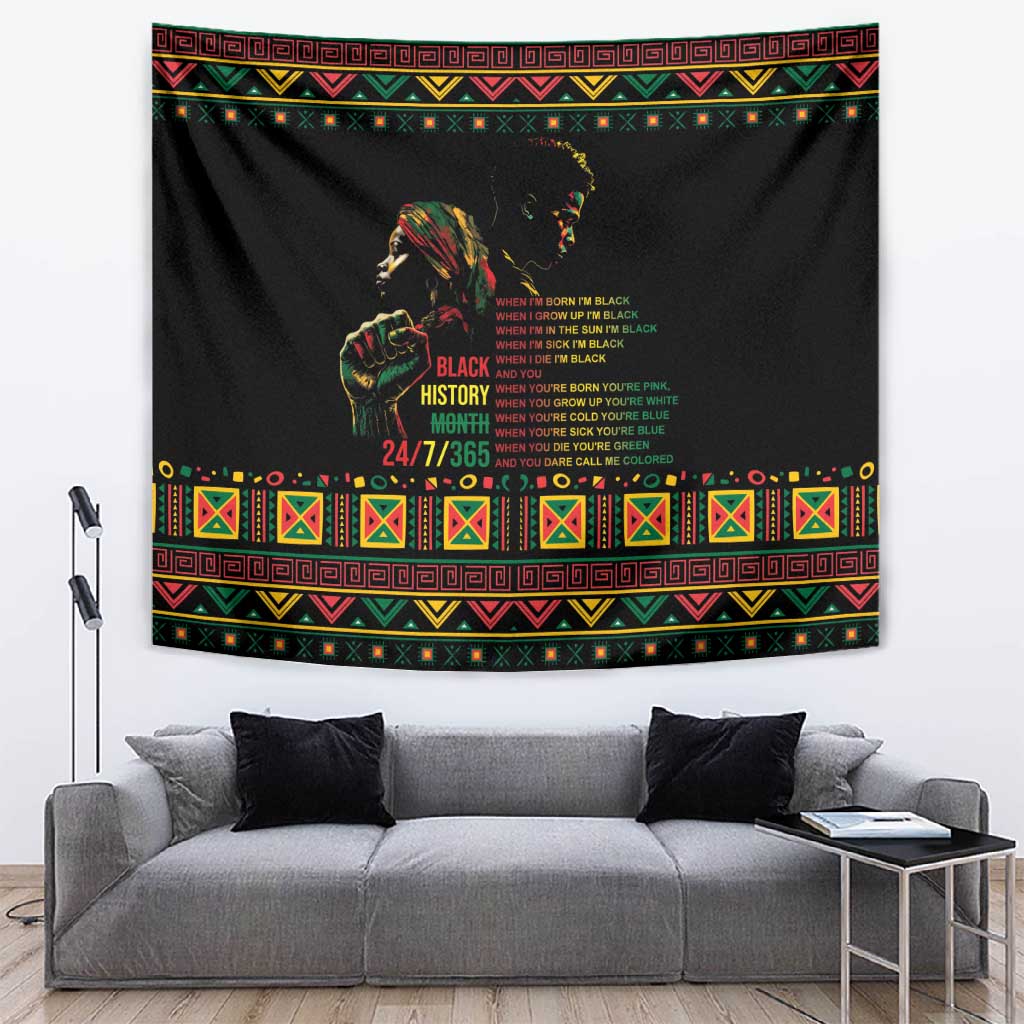 When I'm Born I'm Black Tapestry Black History Black Month