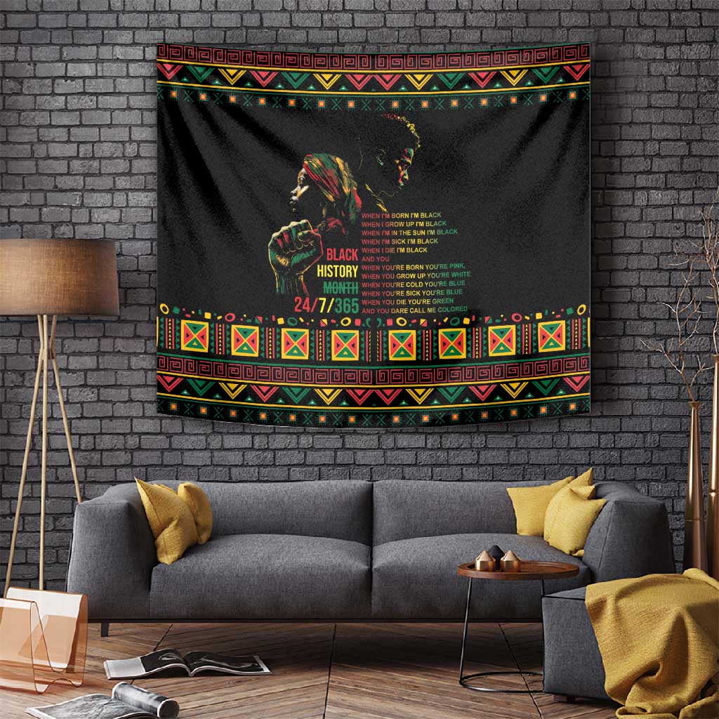 When I'm Born I'm Black Tapestry Black History Black Month