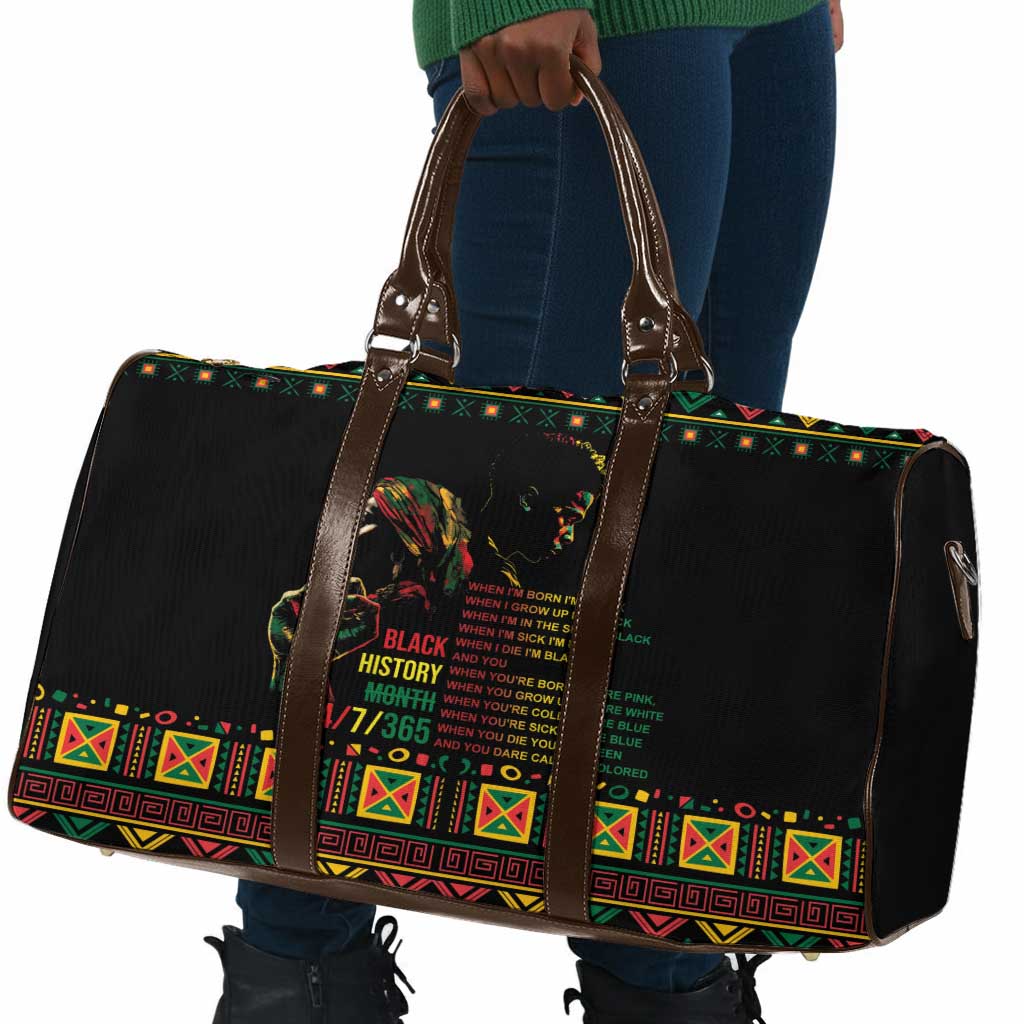 When I'm Born I'm Black Travel Bag Black History Black Month