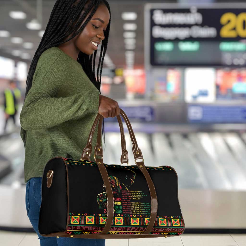 When I'm Born I'm Black Travel Bag Black History Black Month