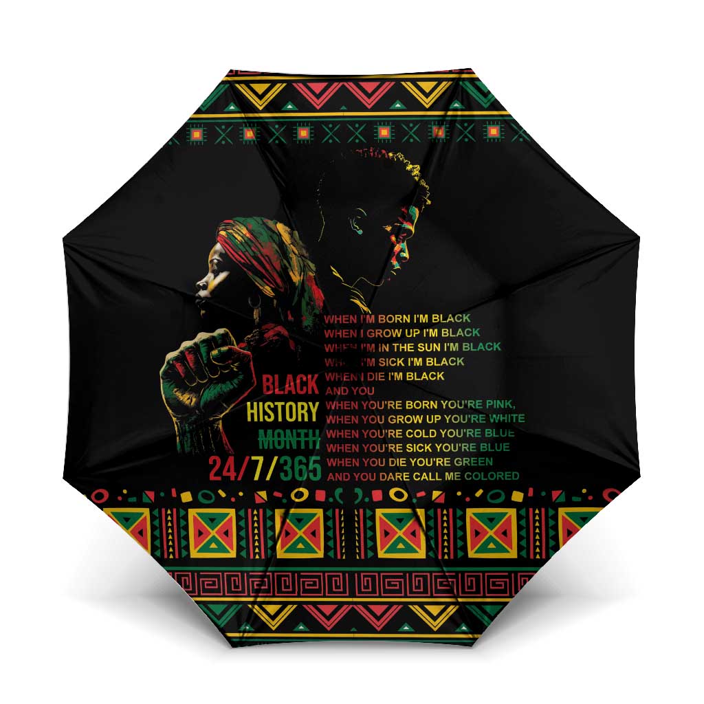 When I'm Born I'm Black Umbrella Black History Black Month