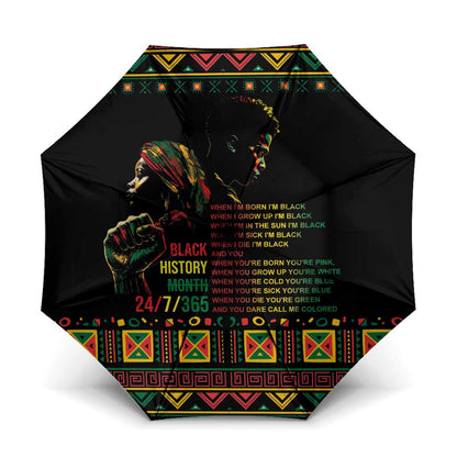 When I'm Born I'm Black Umbrella Black History Black Month