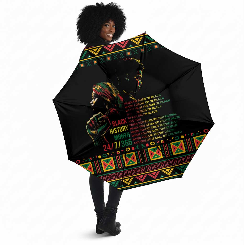 When I'm Born I'm Black Umbrella Black History Black Month