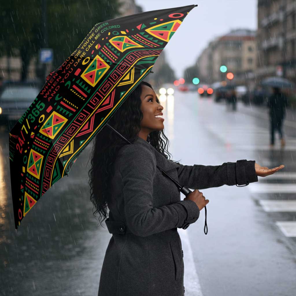 When I'm Born I'm Black Umbrella Black History Black Month