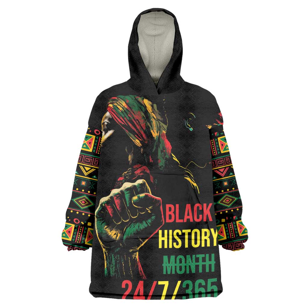When I'm Born I'm Black Wearable Blanket Hoodie Black History Black Month