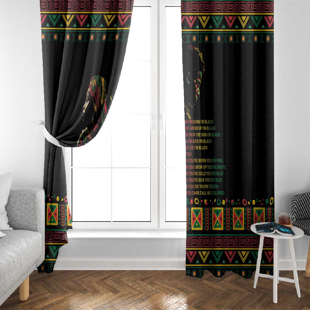 When I'm Born I'm Black Window Curtain Black History Black Month
