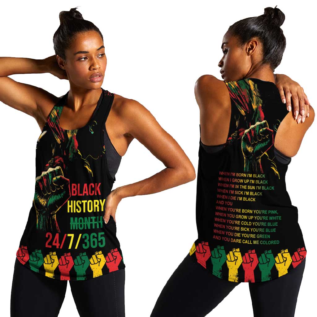 When I'm Born I'm Black Women Racerback Tank Black History Black Month