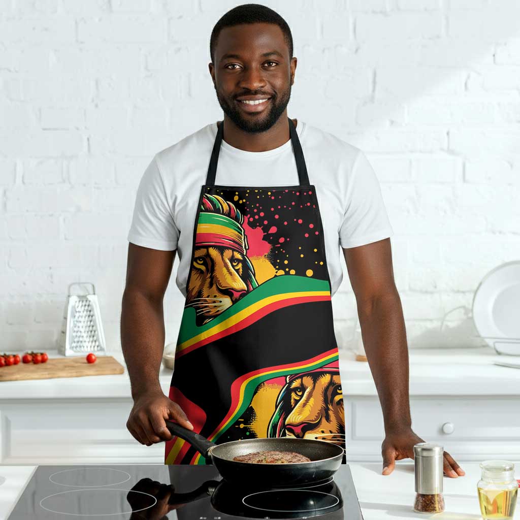 Proud Afro-Jamaicans Rasta Lion Apron Reggae My Soul