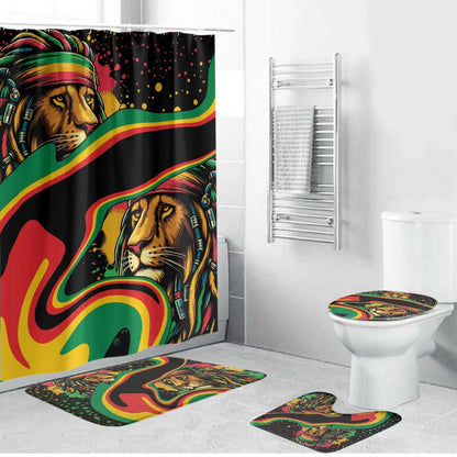 Proud Afro-Jamaicans Rasta Lion Bathroom Set Reggae My Soul