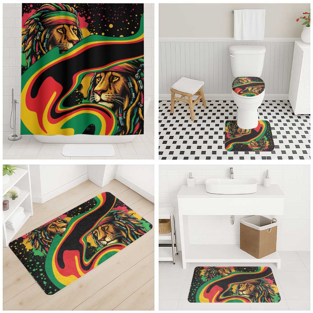 Proud Afro-Jamaicans Rasta Lion Bathroom Set Reggae My Soul