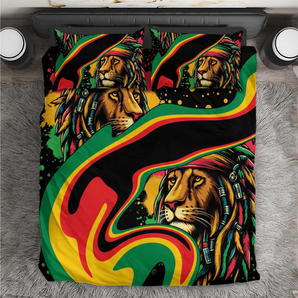 Proud Afro-Jamaicans Rasta Lion Bedding Set Reggae My Soul