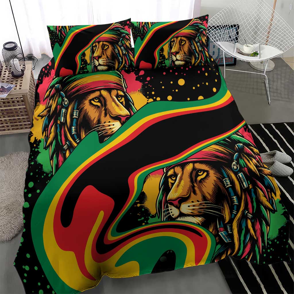 Proud Afro-Jamaicans Rasta Lion Bedding Set Reggae My Soul