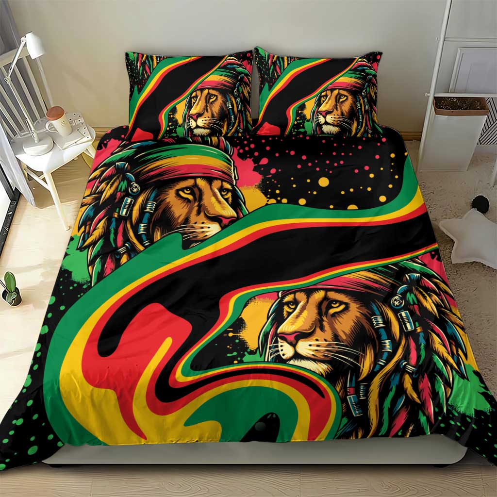 Proud Afro-Jamaicans Rasta Lion Bedding Set Reggae My Soul