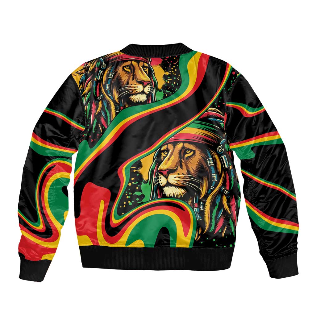 Proud Afro-Jamaicans Rasta Lion Bomber Jacket Reggae My Soul