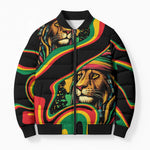 Proud Afro-Jamaicans Rasta Lion Bomber Puffer Jacket Reggae My Soul