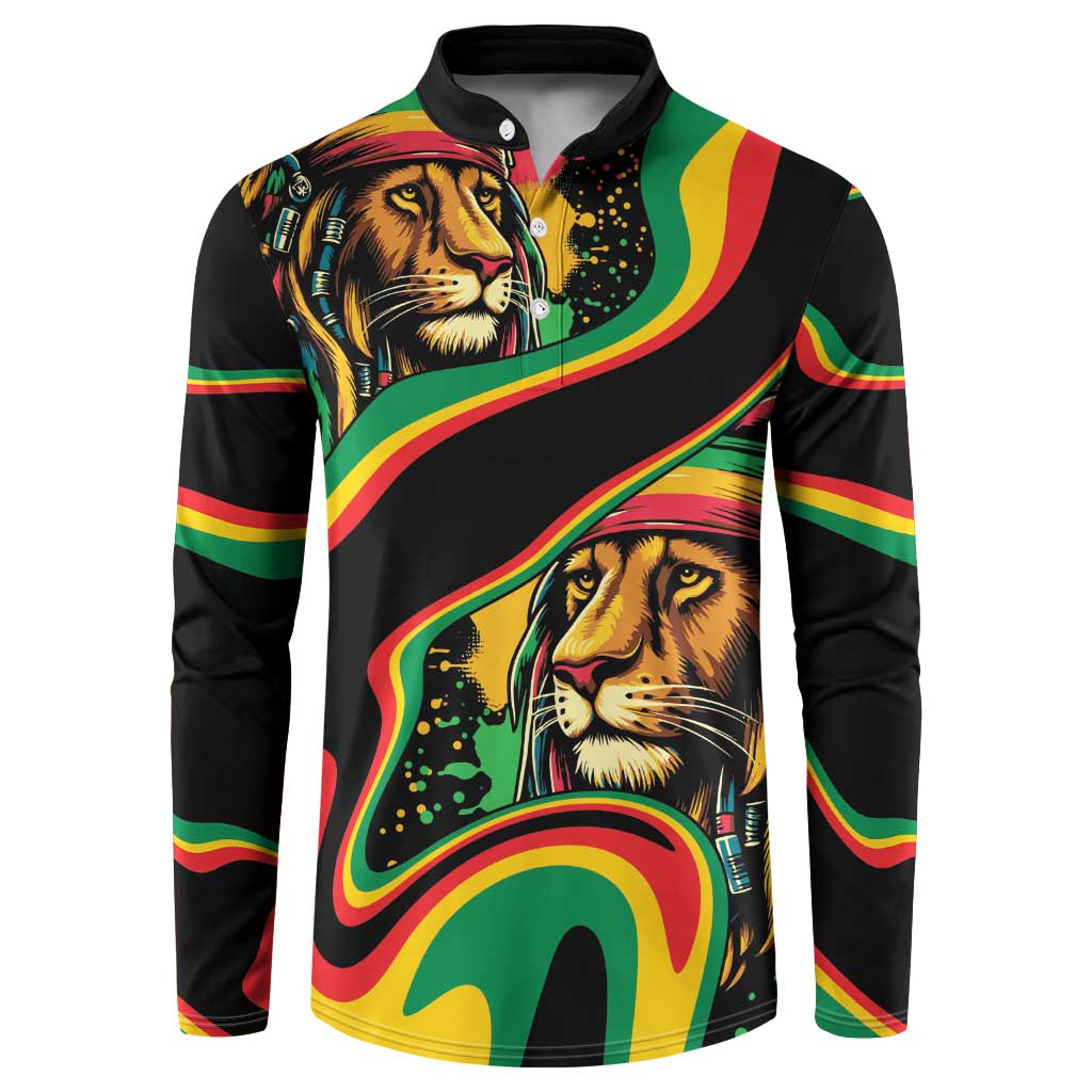 Proud Afro-Jamaicans Rasta Lion Button Sweatshirt Reggae My Soul