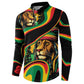 Proud Afro-Jamaicans Rasta Lion Button Sweatshirt Reggae My Soul
