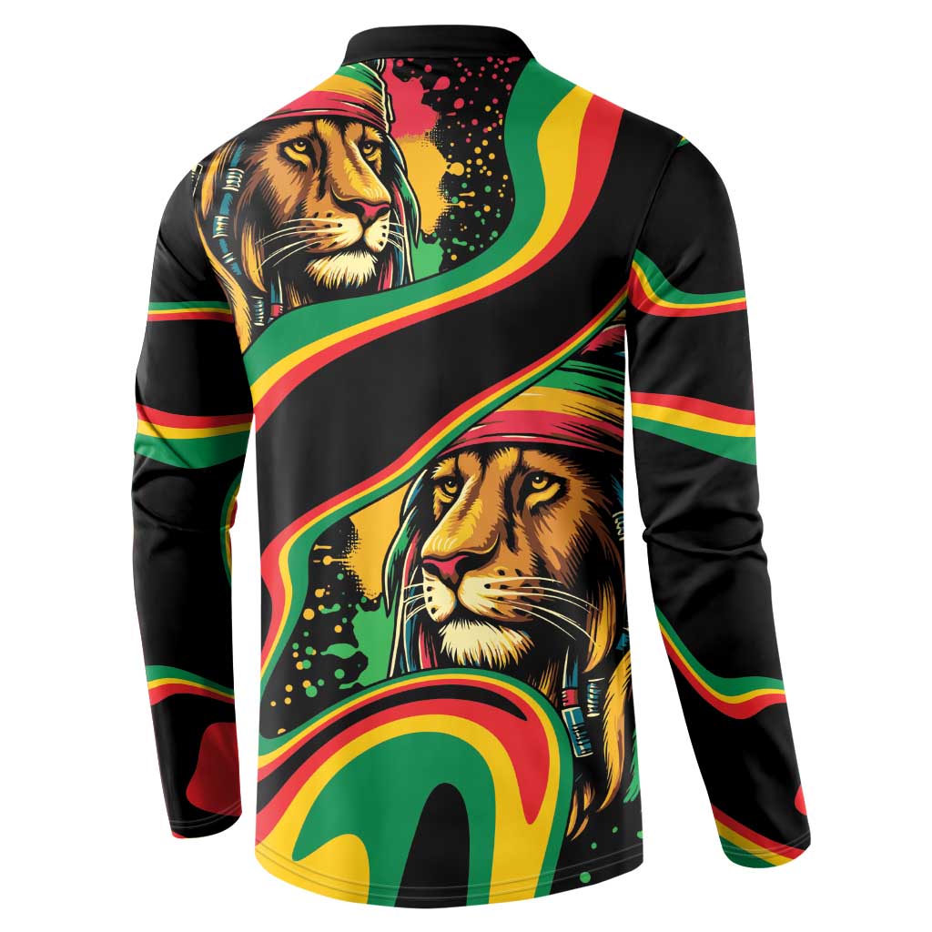 Proud Afro-Jamaicans Rasta Lion Button Sweatshirt Reggae My Soul