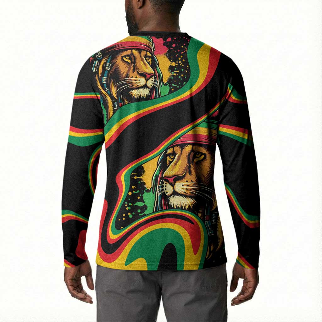 Proud Afro-Jamaicans Rasta Lion Button Sweatshirt Reggae My Soul