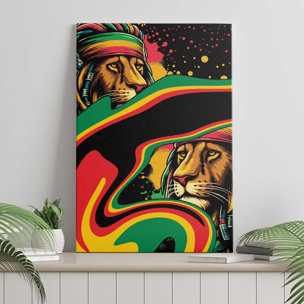 Proud Afro-Jamaicans Rasta Lion Canvas Wall Art Reggae My Soul