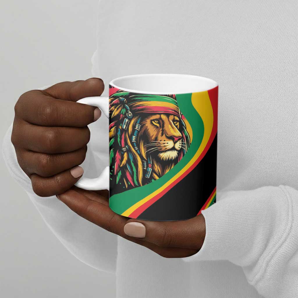 Proud Afro-Jamaicans Rasta Lion Ceramic Mug Reggae My Soul