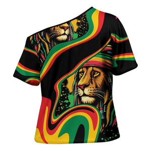 Proud Afro-Jamaicans Rasta Lion Cross Shoulder Shirt Reggae My Soul