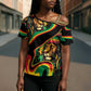 Proud Afro-Jamaicans Rasta Lion Cross Shoulder Shirt Reggae My Soul