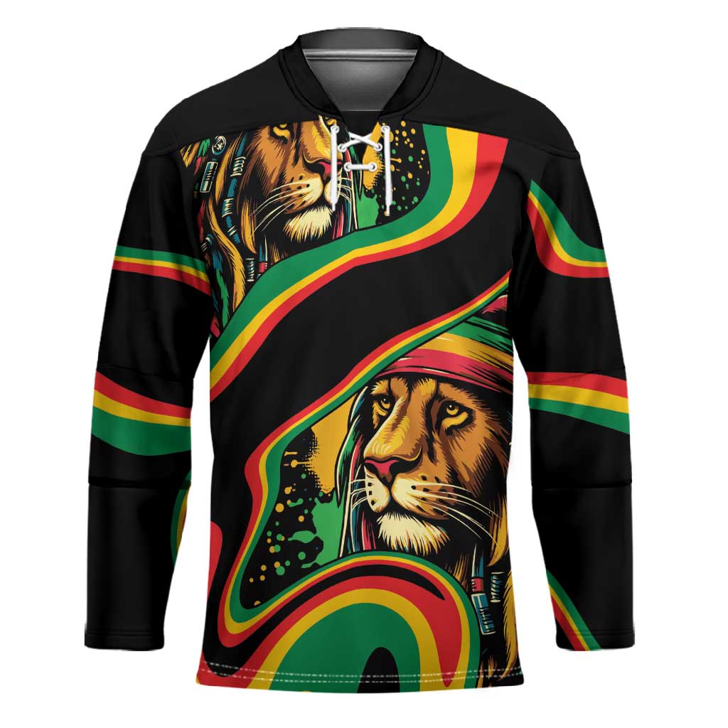 Proud Afro-Jamaicans Rasta Lion Hockey Jersey Reggae My Soul
