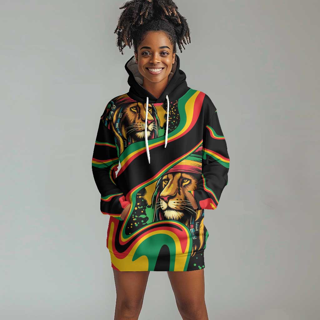 Proud Afro-Jamaicans Rasta Lion Hoodie Dress Reggae My Soul