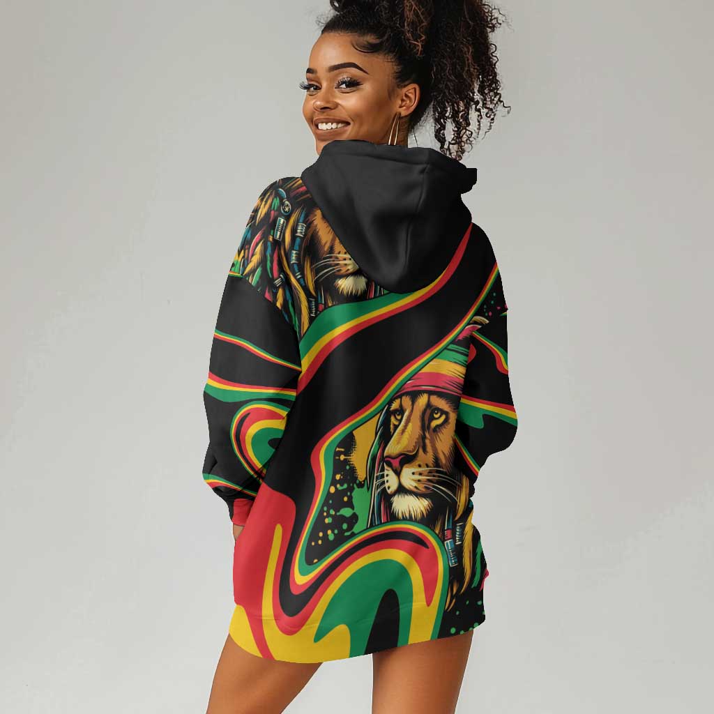Proud Afro-Jamaicans Rasta Lion Hoodie Dress Reggae My Soul