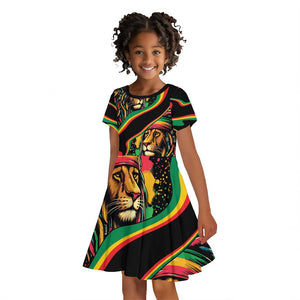 Proud Afro-Jamaicans Rasta Lion Kid Short Sleeve Dress Reggae My Soul