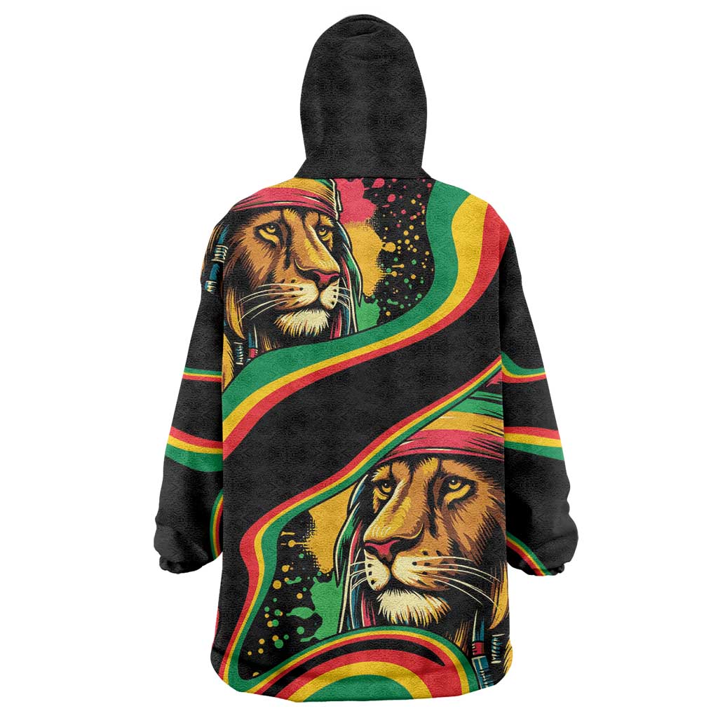 Proud Afro-Jamaicans Rasta Lion Kid Wearable Blanket Hoodie Reggae My Soul