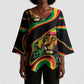 Proud Afro-Jamaicans Rasta Lion Kimono Sleeve Blouse Reggae My Soul
