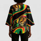 Proud Afro-Jamaicans Rasta Lion Kimono Sleeve Blouse Reggae My Soul