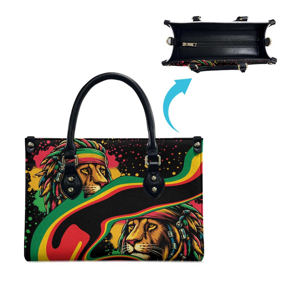 Proud Afro-Jamaicans Rasta Lion Leather Bag Reggae My Soul