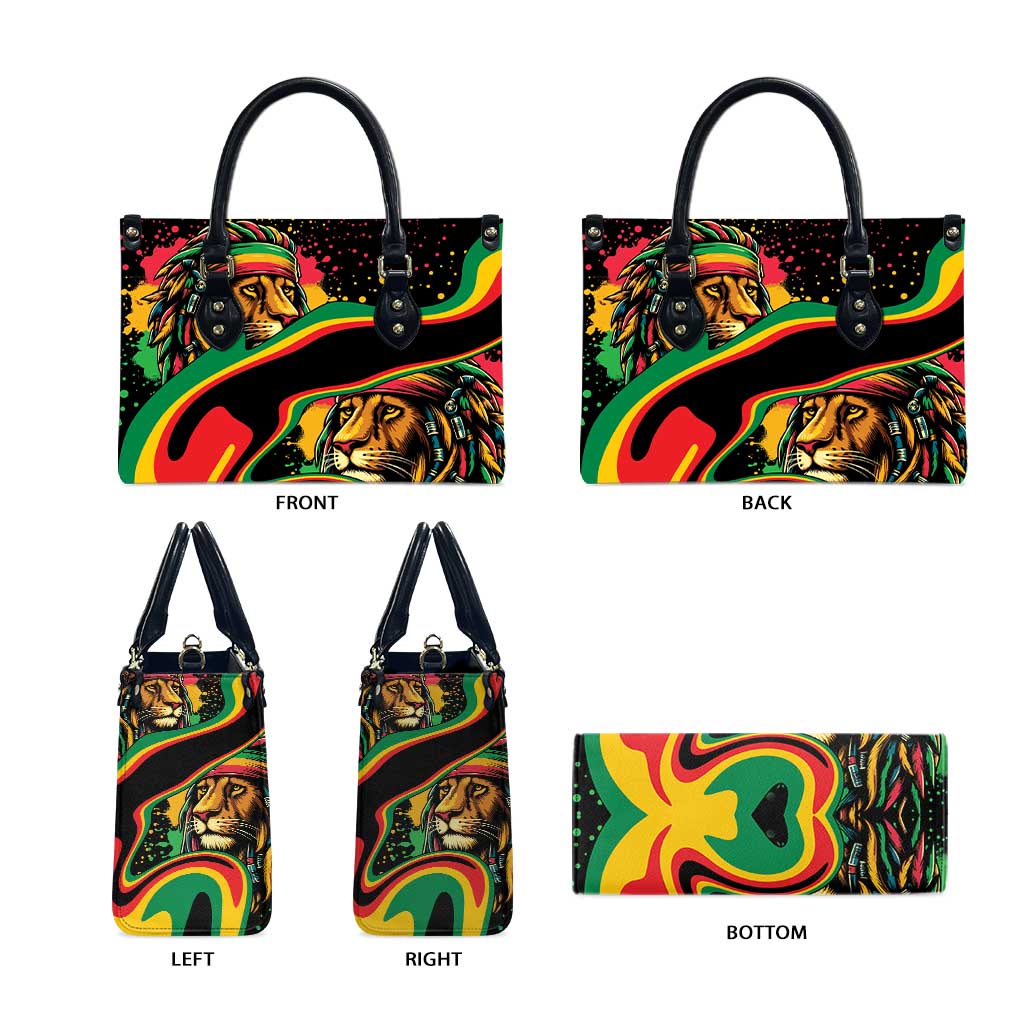 Proud Afro-Jamaicans Rasta Lion Leather Bag Reggae My Soul