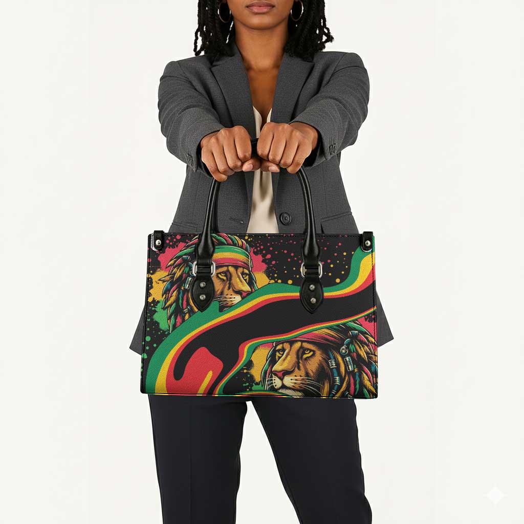 Proud Afro-Jamaicans Rasta Lion Leather Bag Reggae My Soul