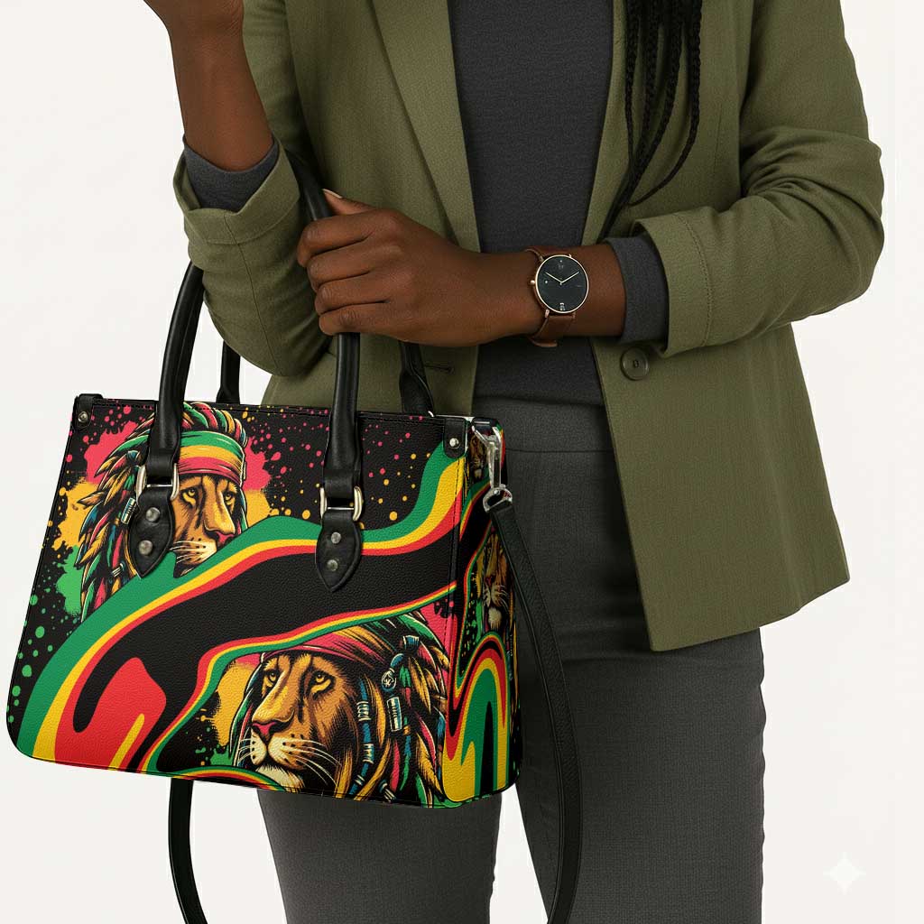 Proud Afro-Jamaicans Rasta Lion Leather Bag Reggae My Soul