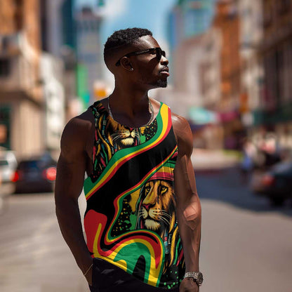 Proud Afro-Jamaicans Rasta Lion Men Tank Top Reggae My Soul