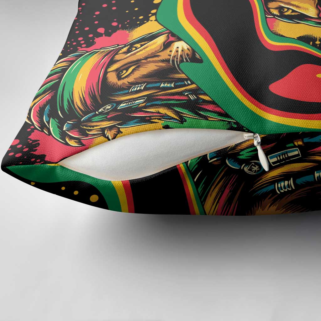 Proud Afro-Jamaicans Rasta Lion Pillow Cover Reggae My Soul