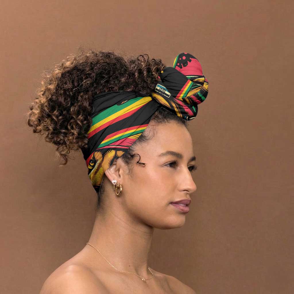 Proud Jamaica Rasta Lion Simple Headwrap Reggae My Soul
