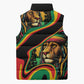 Proud Afro-Jamaicans Rasta Lion Sleeveless Puffer Jacket Reggae My Soul