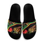 Proud Afro-Jamaicans Rasta Lion Slide Sandals Reggae My Soul