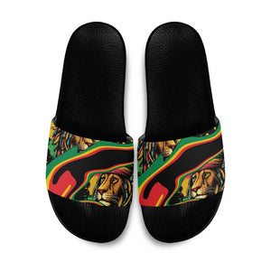 Proud Afro-Jamaicans Rasta Lion Slide Sandals Reggae My Soul