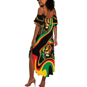 Proud Afro-Jamaicans Rasta Lion Summer Maxi Dress Reggae My Soul