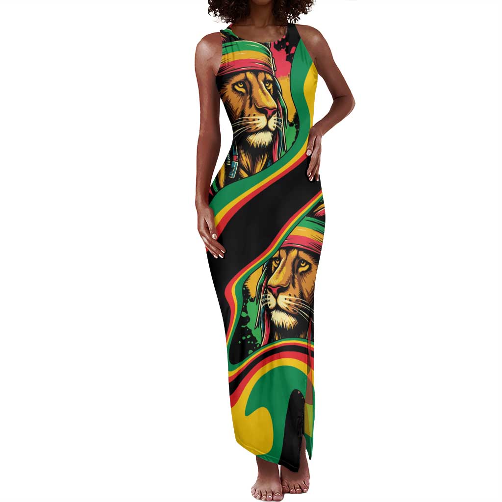 Proud Afro-Jamaicans Rasta Lion Tank Maxi Dress Reggae My Soul