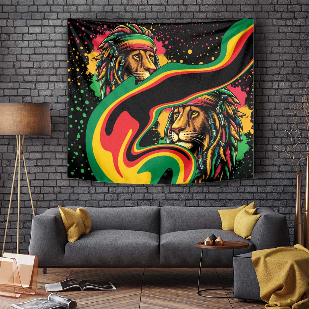Proud Afro-Jamaicans Rasta Lion Tapestry Reggae My Soul