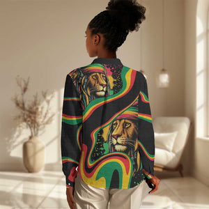 Proud Afro-Jamaicans Rasta Lion Women Casual Shirt Reggae My Soul