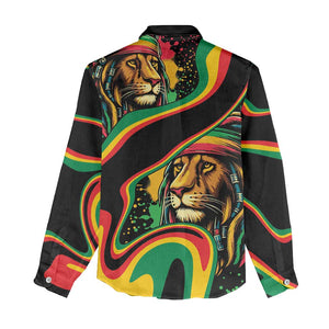 Proud Afro-Jamaicans Rasta Lion Women Casual Shirt Reggae My Soul